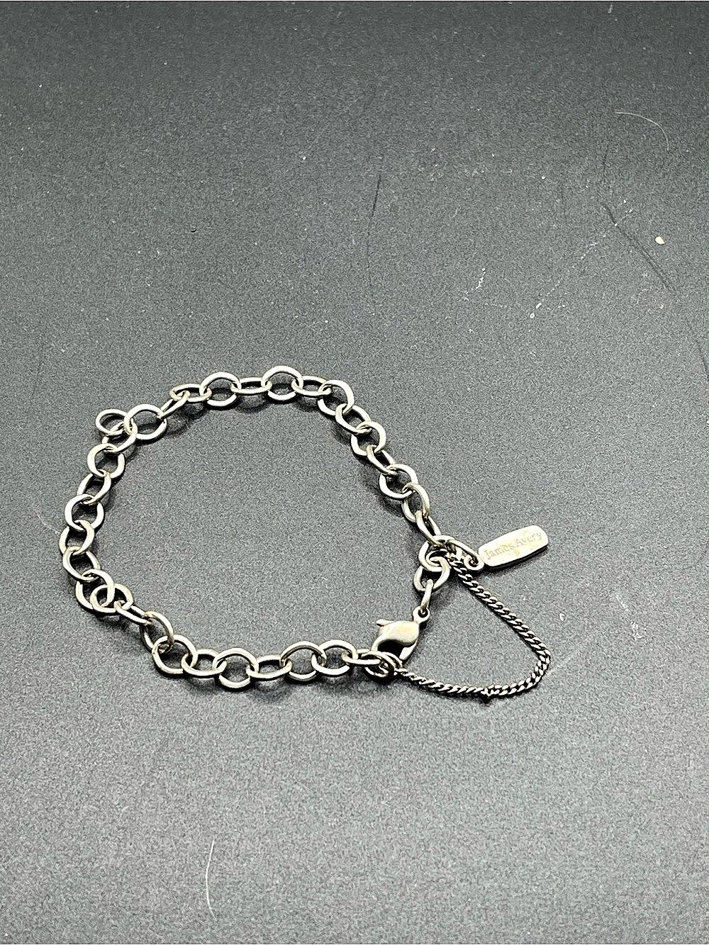 James Avery Sterling Silver 925 Oval Link Charm Bracelet 7” 7.8g Safety Chain